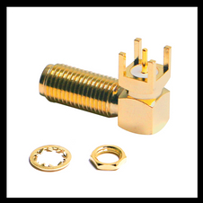 SMA-KWE903 Female Head Right Angle (90 Degrees) - External Screw Type 14 Threads