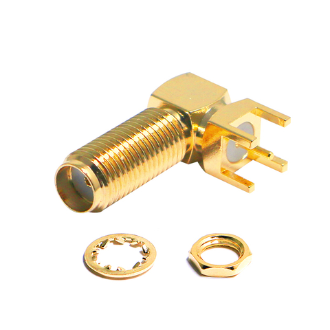 SMA-KWE903 Female Head Right Angle (90 Degrees) - External Screw Type 14 Threads