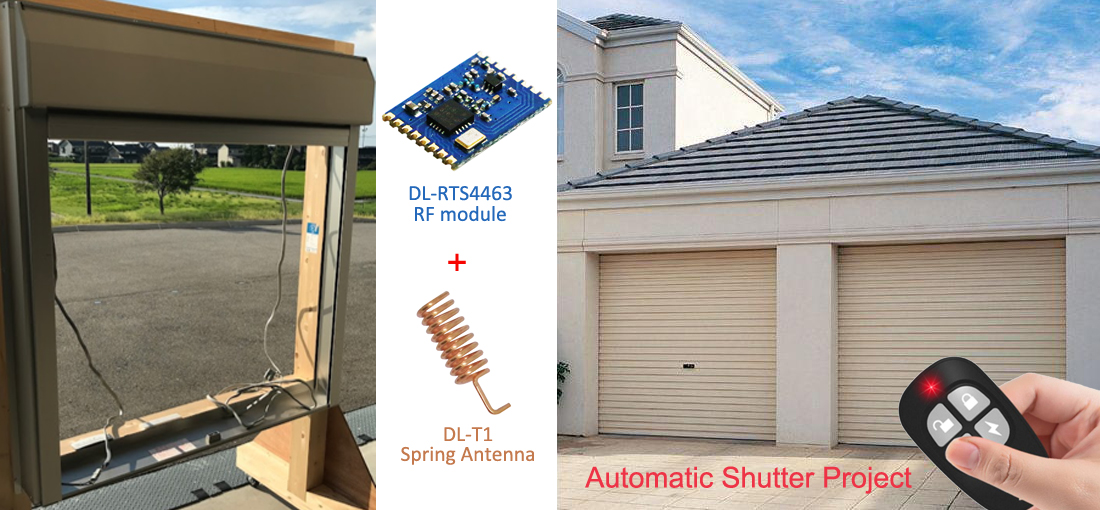 Automatic shutter with 915M SI4463 RF module